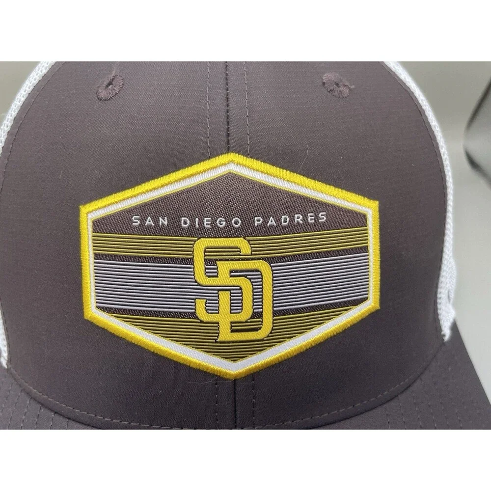 47' Brand San Diego Padres Burgess Trucker Snapback Hat OSFA Brown White NWOT